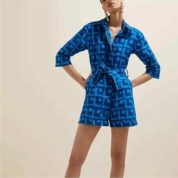 SIKA ANTHROPOLOGIE x Geometric Cotton Romper One Piece Size 8 - Picture 3 of 16